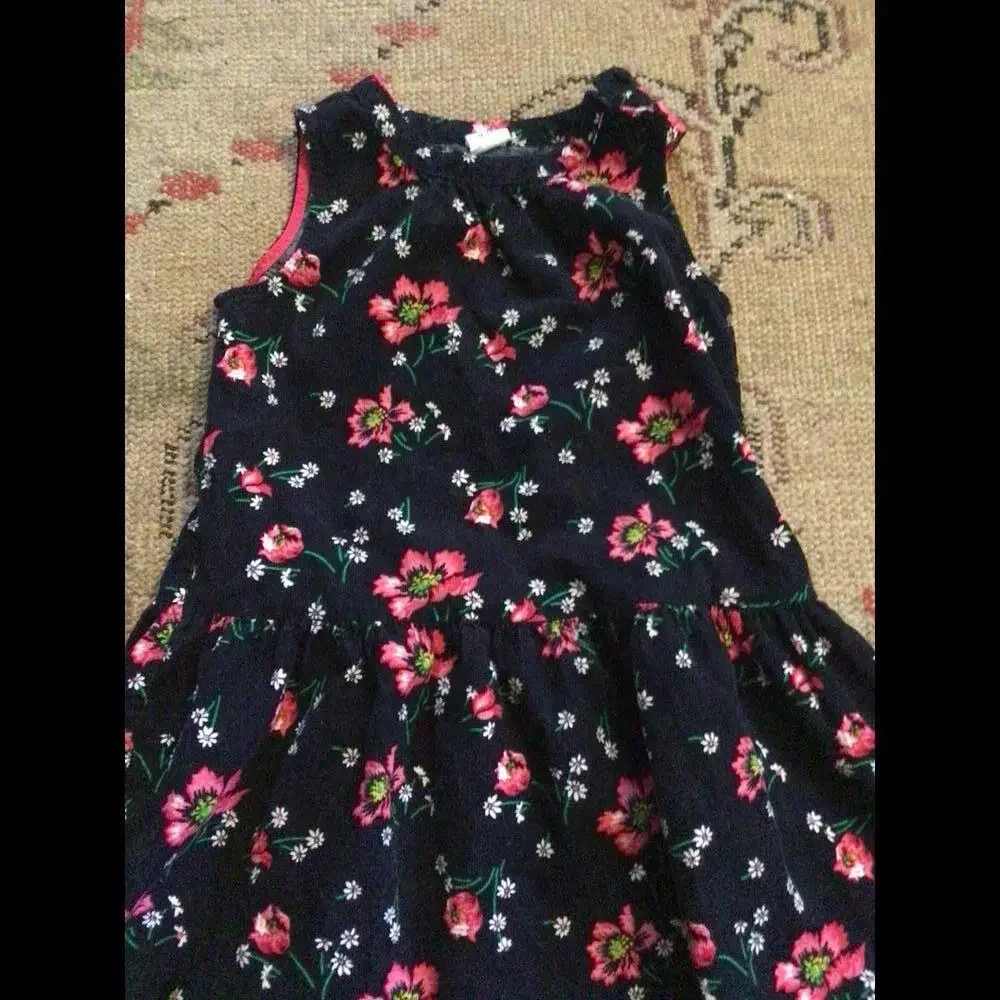 Baby Gap Navy Floral Corduroy Jumper 4 years toddler